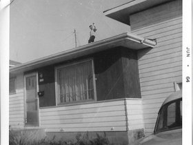 1964 June - Dave on roof II.jpg